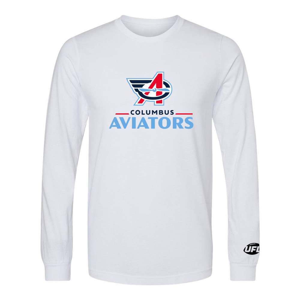 Columbus Aviators Mens Logo Long Sleeve T-Shirt
