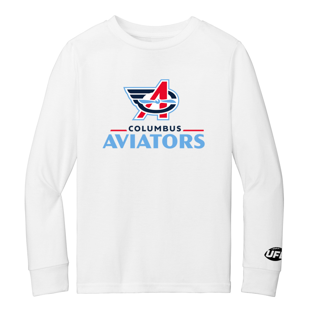Columbus Aviators Youth Logo Long Sleeve T-Shirt
