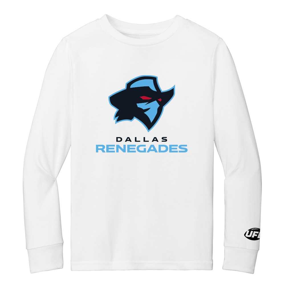 Dallas Renegades Youth Logo Long Sleeve T-Shirt