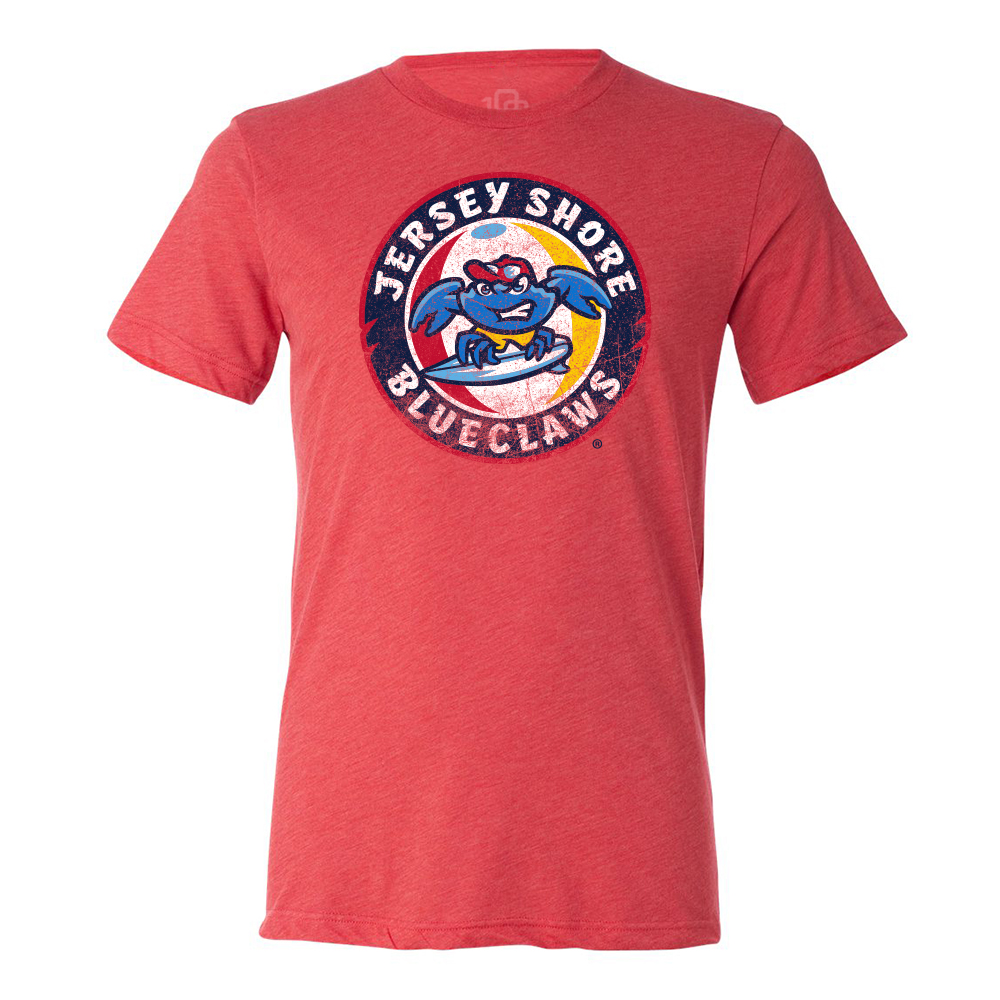 Jersey Shore BlueClaws Mens Retro Vintage T-Shirt