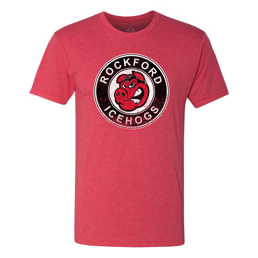 Rockford IceHogs Mens Retro Vintage T-Shirt