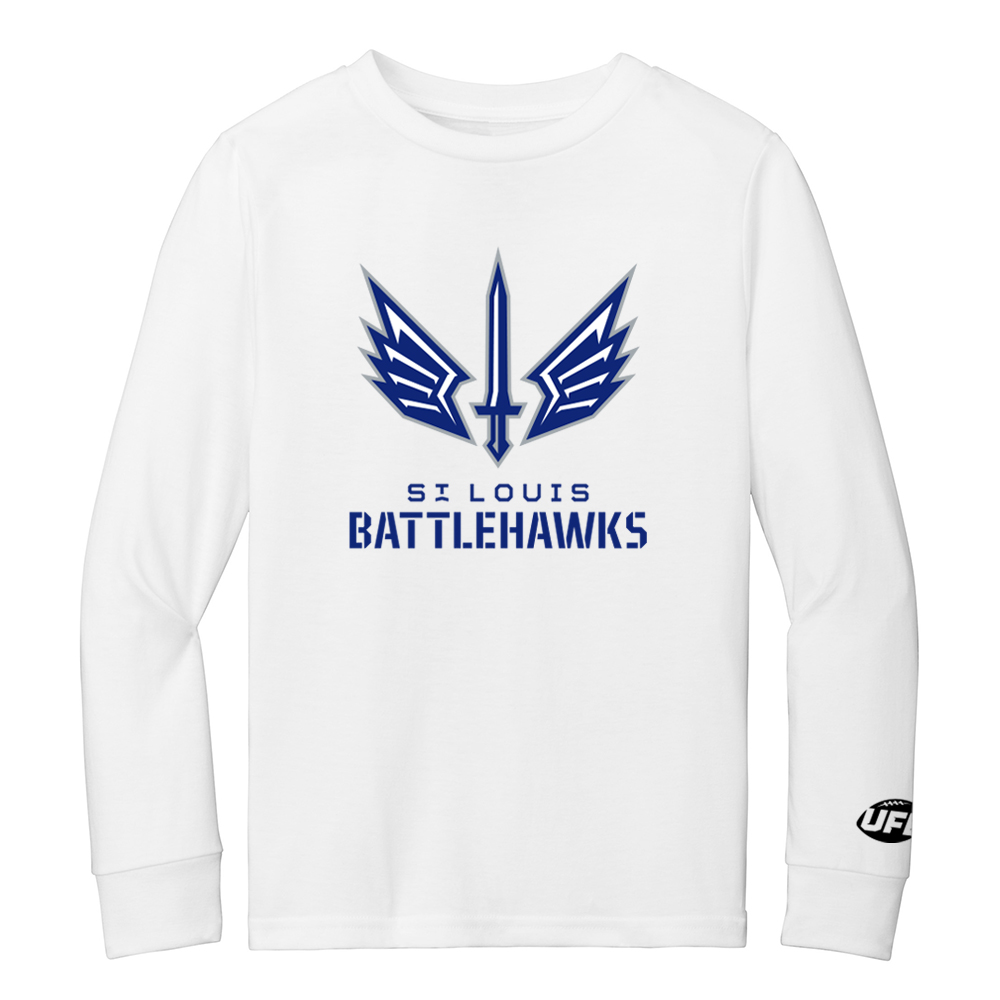 St. Louis Battlehawks Youth Logo Long Sleeve T-Shirt