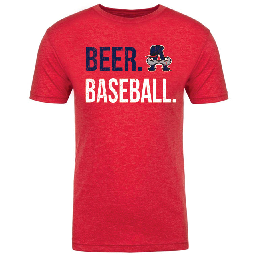 Auburn Doubledays Men's Beer Baseball Tee